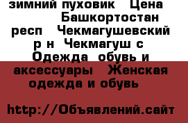 зимний пуховик › Цена ­ 4 000 - Башкортостан респ., Чекмагушевский р-н, Чекмагуш с. Одежда, обувь и аксессуары » Женская одежда и обувь   